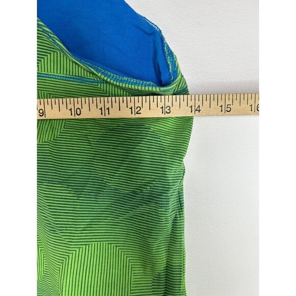 Nike Womens Green Blue Built in Bra Racerback Tank Top Size Medium (8/10) - Picture 6 of 9